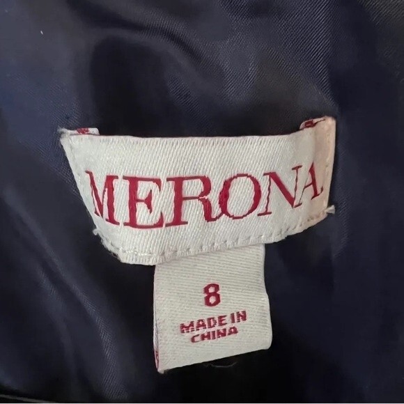 Merona navy and black sheath dress size 8 - Picture 5 of 7